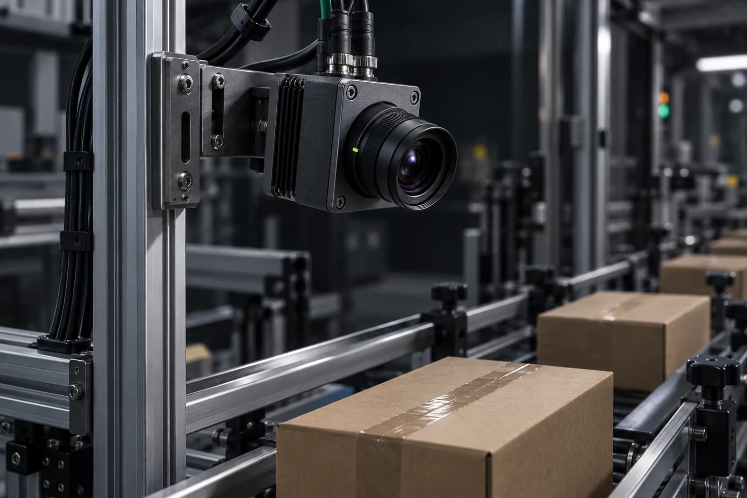 Illustrative industrial inspection scene; not a tested product installation